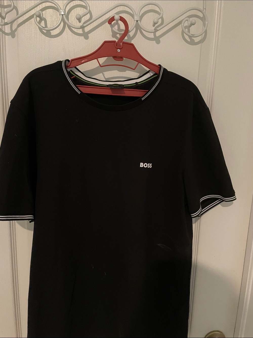 BOSS set of 3 Black, White and Navy Cotton Short Sleeve Tees Size Large